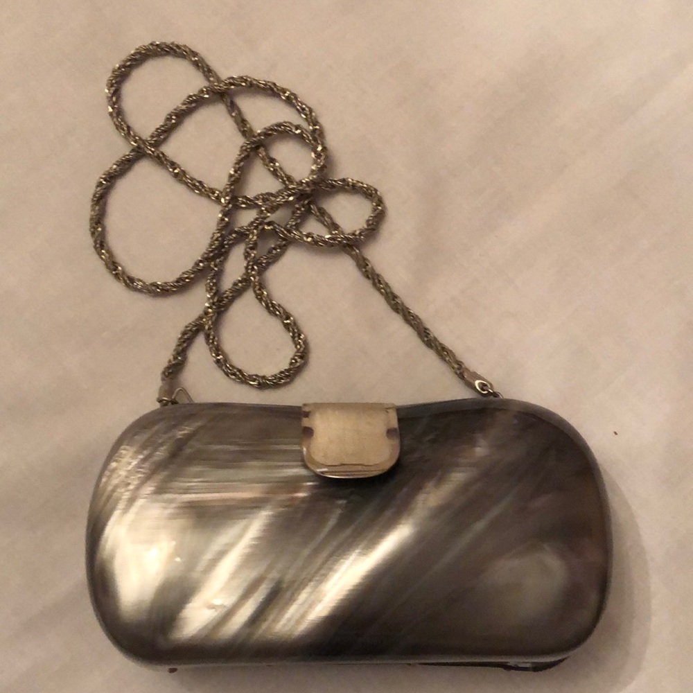 Grey Silver Handbag/Purse